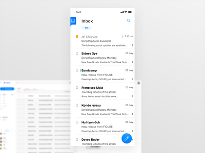 Mail Mobile app design mail ui ux