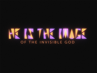 "He is the image" - frame from an animation