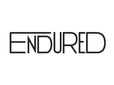 Endured WIP Custom text bible custom lettering type