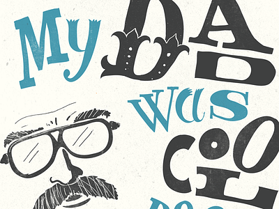 Father's Day Poster Detail illustration lettering poster