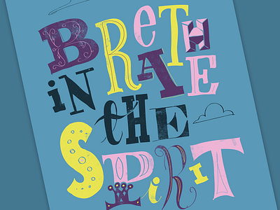 Spirit, wind, breath - Poster lettering poster