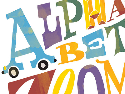 Alphabet Zoom Cover Detail hand drawn lettering type typography