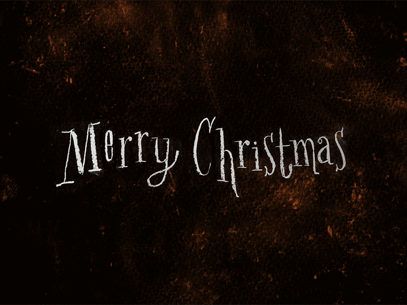 Merry Christmas Animation animation charcoal lettering