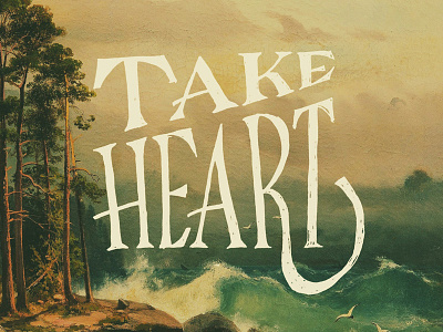 Take Heart Lettering grow hand lettering hand type heart lettering typography