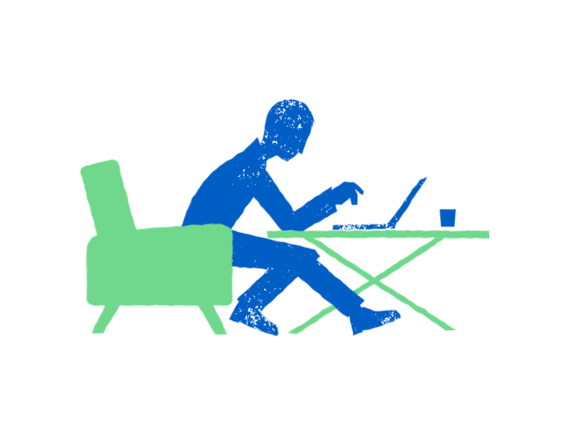 People Working Animation after effects animation chair illustration laptop macbook working