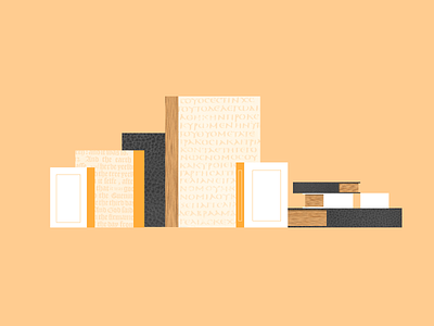 Old Books Style Frame books illustration orthographic style frame texture