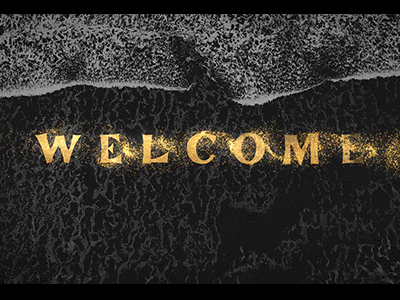 Welcome Title Animation animation dust gold particle welcome