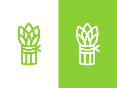 Asparagus asparagus logo mark plant symbol