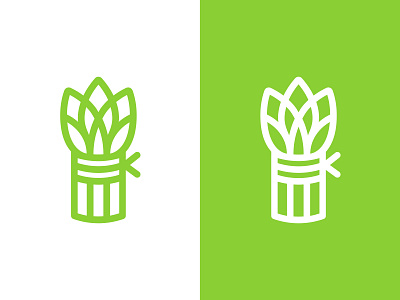 Asparagus asparagus logo mark plant symbol