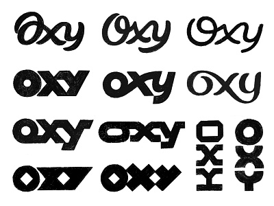 Oxy / Sketches letter logo logo mark symbol logotype mark monogram negative space oxy sketches symbol typography