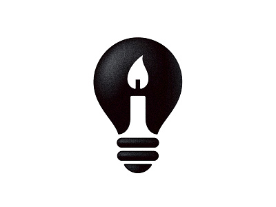 Bulb + Candle bulb bulb logo candle lamp logo mark negative space logo negativespace symbol