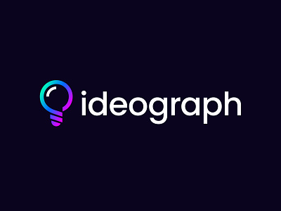 ideograph V1 bulb bulb logo idea logo mark symbol
