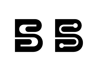 SB / BS bs letter logo logo mark symbol logotype mark monogram negative space negative space logo sb symbol typography