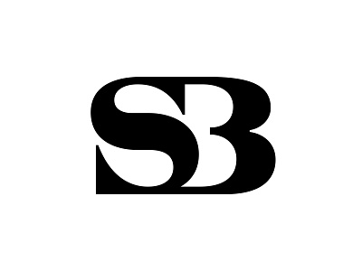 SB or maybe S3 letter logo mark monogram negative space s3 sb symbol typography