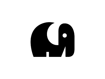 Elephant 1 animal animal logo cute animals cute logo elephant elephant logo logo mark negative space logo negativespace symbol