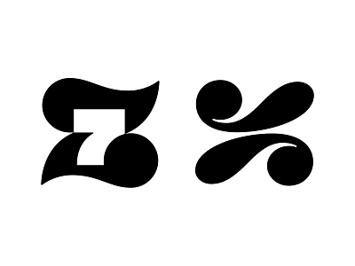 z7 / z 7 letter logo logotype mark monogram negative space negative space logo negativespace symbol typography z z7