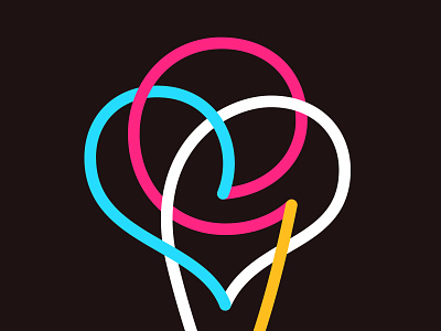 Ice Cream colorful logo heart heart logo ice ice cream icon ice cream logo icecream icon icons line logo logo love mark symbol