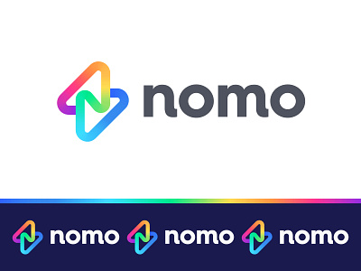 Nomo V1 bolt bolt logo colorful logo gradient gradient logo identity identity design letter letter n lightning bolt lightning logo logo logo mark symbol logotype mark monogram n negative space symbol typography