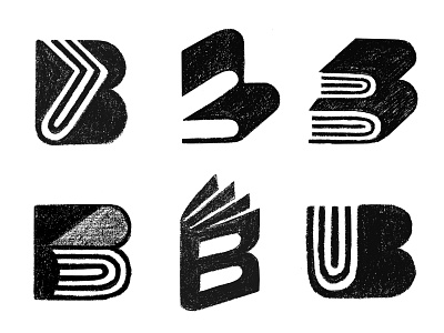 B/UB Books Sketches b book logo b logo book logo letter logo logo mark symbol logotype mark monogram negative space negative space logo negativespace paper logo symbol typography ub ub logo