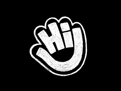Hi / Sketch hand hi logo mark sketch symbol