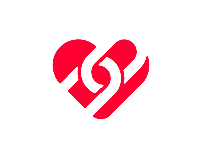 Heart / Link hear logo heart link logo mark negative space logo negativespace symbol