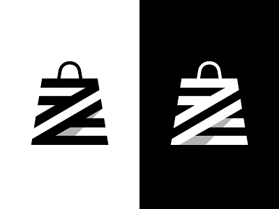 Z + Shopping Bag bag logo branding idenity letter logo logotype mark monogram shopping shopping app shopping bag shopping bag logo symbol typography woman