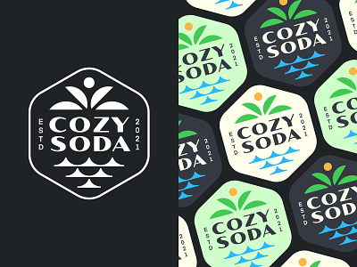 Cozy Soda V3 branding cozy soda design graphic design identity illustration letter logo logotype mark monogram palm logo sea logo symbol typography
