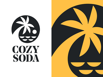 Cozy Soda V4 cozy soda design illustration letter logo logotype mark monogram palm palm logo symbol tree logo typography