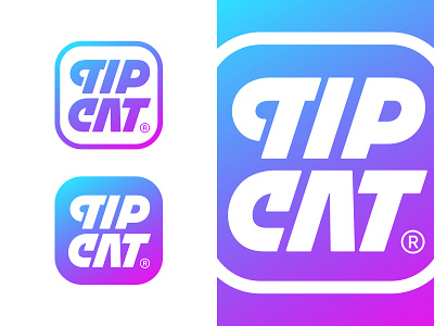 TipCat app design app logo design icon letter logo logotype mark monogram symbol tipcat typography