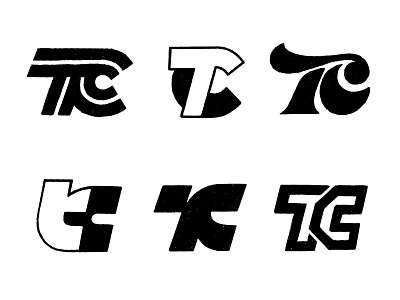 TC Monograms / Sketches design letter logo logotype mark monogram symbol tc tc monogram typography