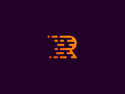 R comet kakha kakhadzen letter letterform logo logotype meteor r rays symbol typography
