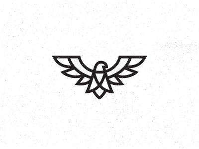Eagle bird eagle kakha kakhadzen line logo mark symbol