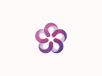 Violet flower gradient logo mark symbol violet