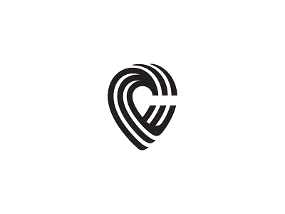 C+Pin c logo mark pin symbol