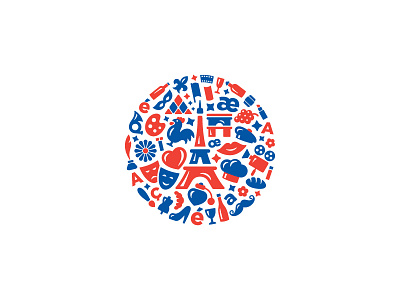 France in color france icons logo mark symbol
