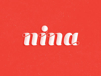 nina lettering logo mark nina symbol