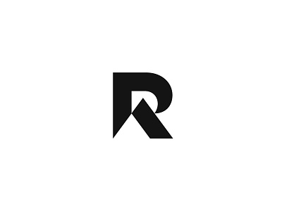 R / Mountain / V 2 letter letterform logo mark symbol mountain r