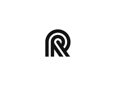 Line R / V 3 line logo mark symbol logotype r