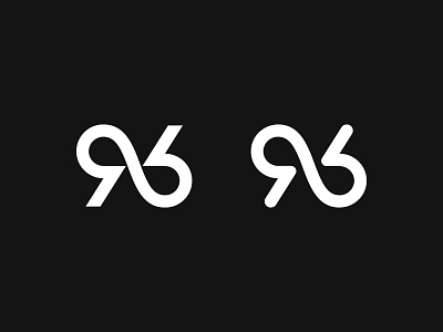 96 96 ambigram logo mark symbol numbers