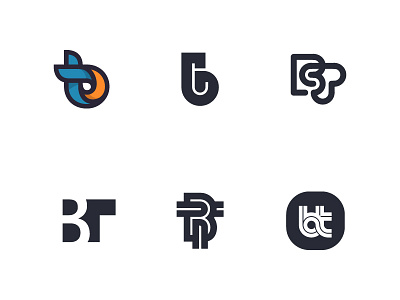 bt Monograms b bt letter logo logotype mark monogram symbol