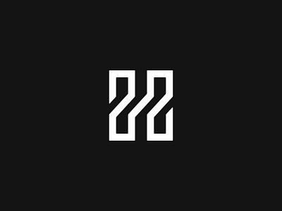 H / 22 h logo logotype mark monogram symbol