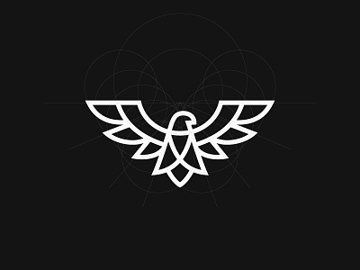 Eagle Grid eagle grid line logo mark symbol