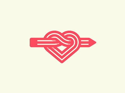This Is Love.. art design heart logo logotype love mark pencil symbol