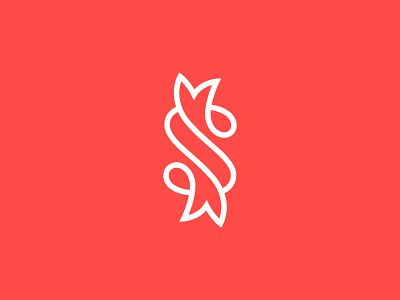 S for Sushi fish food letter logo logotype mark monogram s sushi symbol
