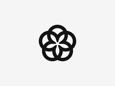 Flower circle floral flower icon leaves logo logotype mark symbol