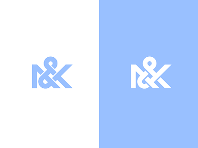 N&K letter logo logotype mark monogram nk symbol typography