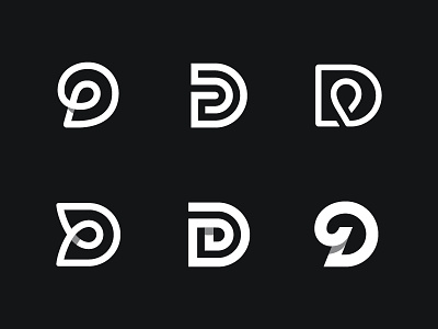D Versions d letter logo logotype mark monogram symbol typography