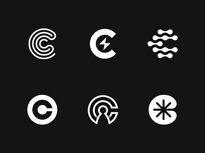 C Versions 1 bolt c letter letterform logo logotype mark monogram symbol typography