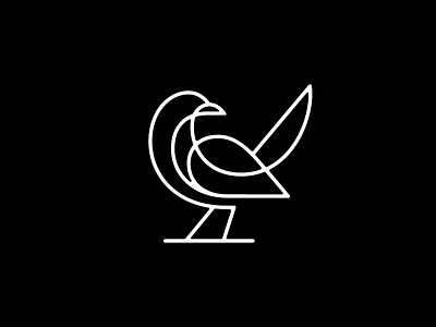 3 bird line logo mark symbol