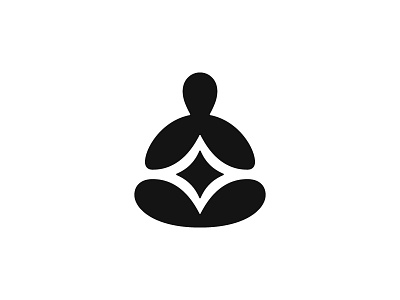 Yoga Star logo mark meditation star symbol yoga